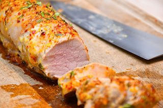 billederesultat for nem mørbrad med honning og sennep