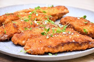 billederesultat for pankopaneret kylling