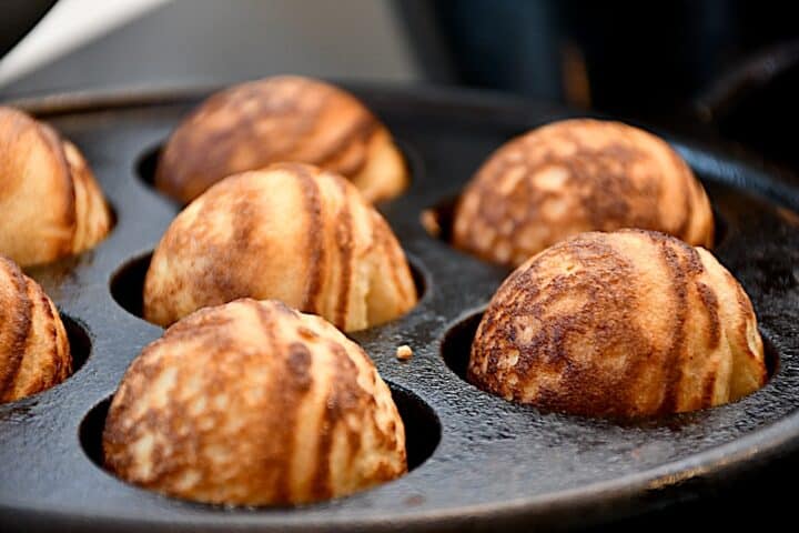 æbleskiver i æbleskivepande