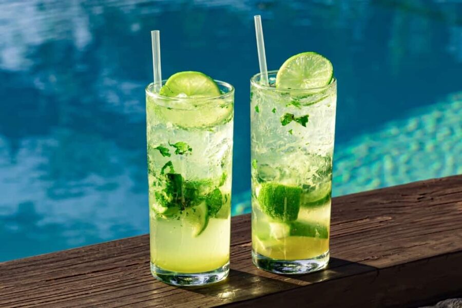 Blodappelsin mojito smuk drink med hvid rom Madens Verden