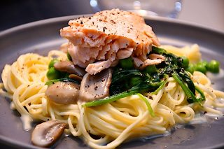 billederesultat for laks med pasta