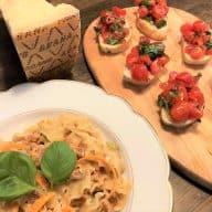 Italiensk vegetarret med bruschetta