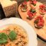 Italiensk vegetarret med bruschetta