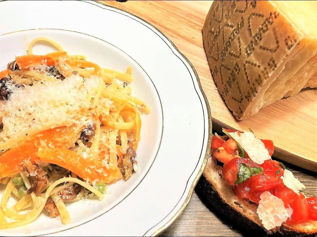 Italiensk vegetarret med hjemmelavet bruschetta