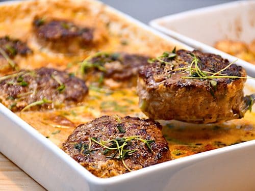 billederesultat for jægerbøf med svampesauce