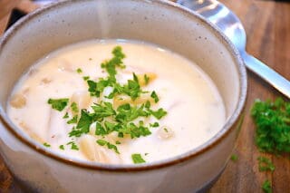 stuvede hvide asparges