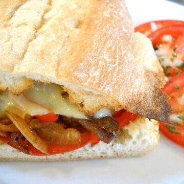 Philly cheese steak sandwich