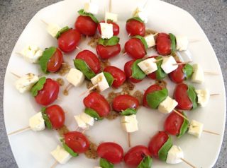caprese italienske snackspyd
