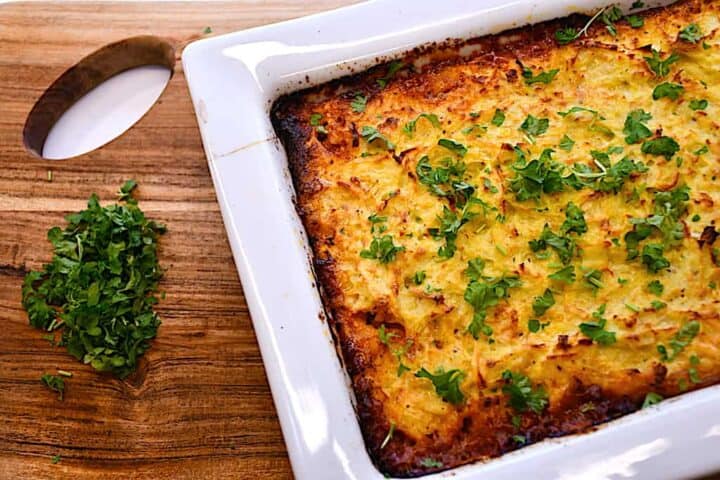 kartoffelgratin med oksekød