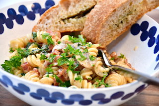pastaret med champignon og flødesovs
