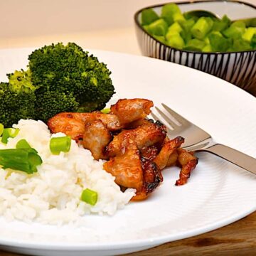 teriyaki kylling med ris og broccoli