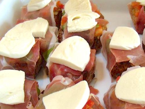 mørbrad med mozzarella