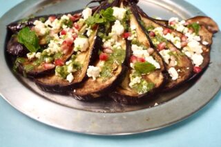 Grillet aubergine med feta