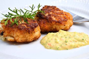Billede med fiskefrikadeller.