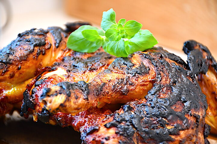 barbecue kylling med hjemmelavet BBQ marinade