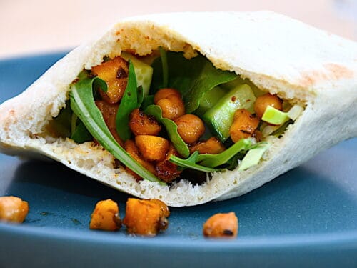 vegetar pita med kikærter