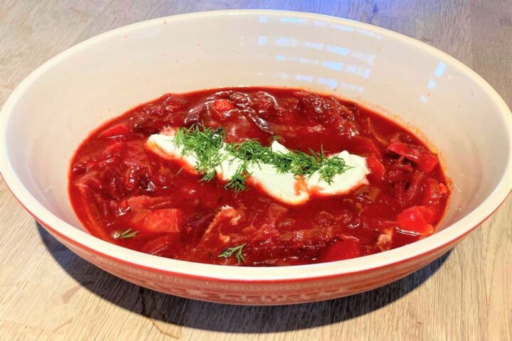 Billede af Borscht rødbedesuppe.
