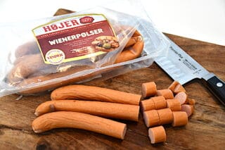 pølser til svensk pølseret med ketchup
