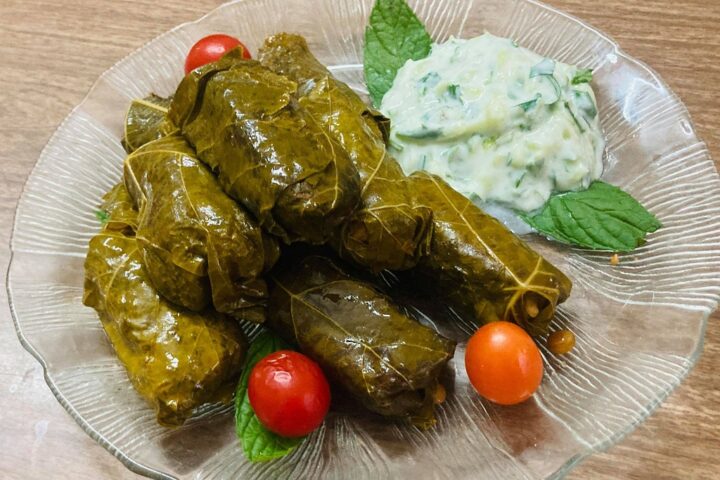 Billede af Dolmades vinblade.