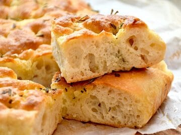 Billede af italiensk focaccia brød.