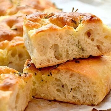 Billede med italiensk focaccia brød.