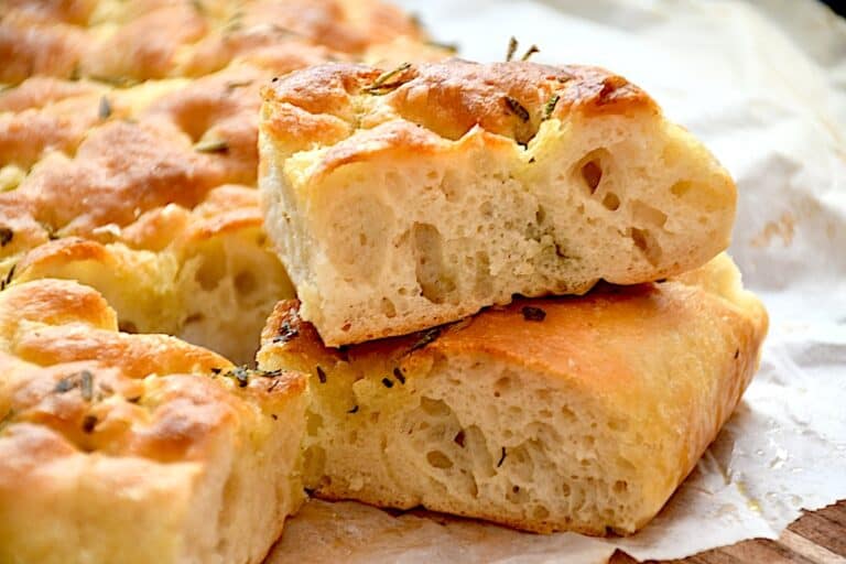 Billede af italiensk focaccia brød.