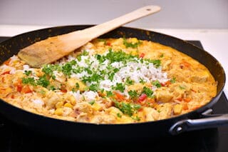 kylling og ris med fajita krydderiblanding