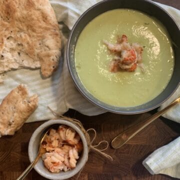 Avocadosuppe med rejer