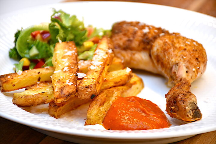 kyllingelår med ovnfritter