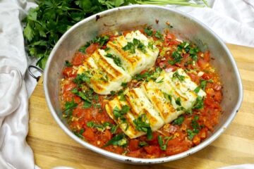 Hasselback halloumi