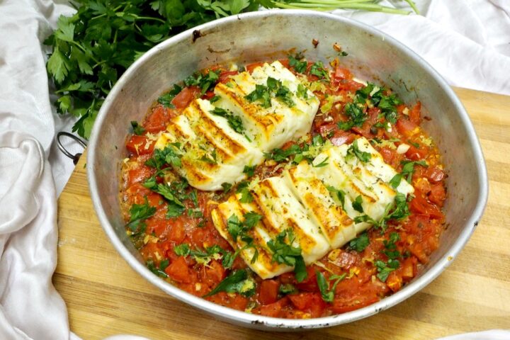 Hasselback halloumi