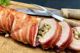 billede med kyllingeroulade med bacon