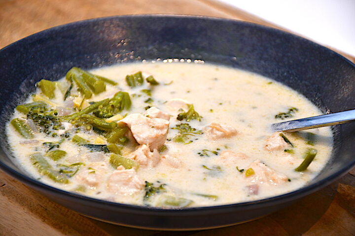 grøn karrysuppe