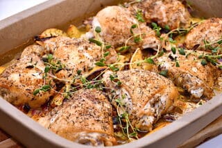 kyllingeoverlår i ovn med kartofler