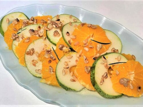 Appelsinsalat med pærer