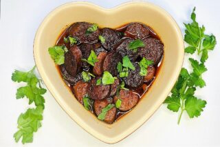 Chorizo i rødvin
