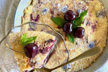Clafoutis med kirsebær