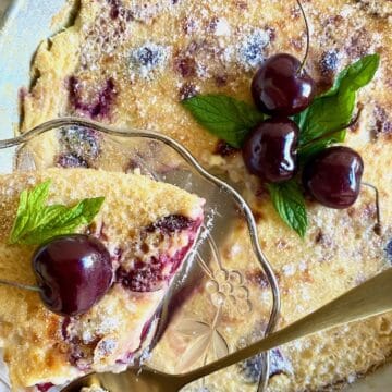 Clafoutis med kirsebær