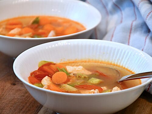 billede med Tom Yam suppe