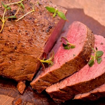 Billede af helstegt oksemørbrad.