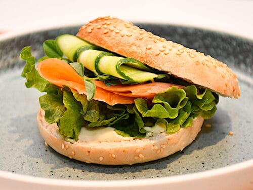 billede til bagel med røget laks