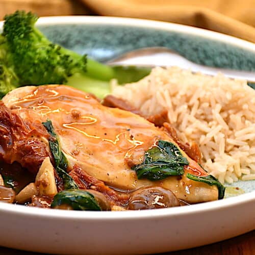 Braiseret kylling på 30 minutter med kyllingebryst