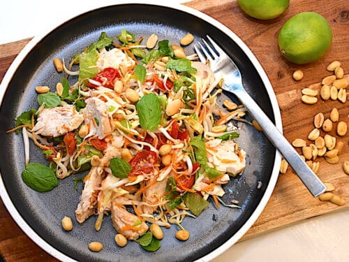 billede med asiatisk kyllingesalat