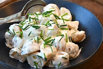Billede med kartoffelsalat.