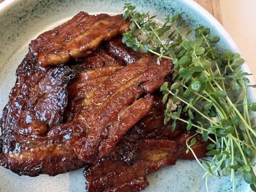 Sticky asiatisk flæsk i grill eller ovn