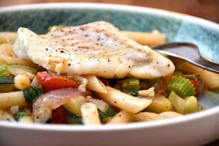 italiensk torsk med pasta