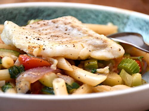 italiensk torsk med pasta