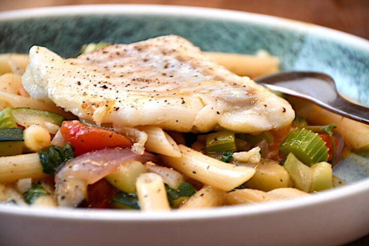 italiensk torsk med pasta