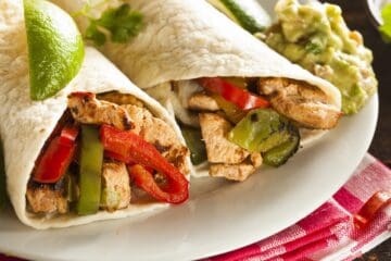 tortillas med kylling og peberfrugt