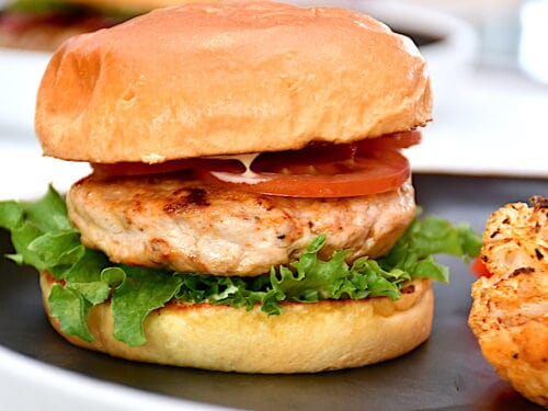 billede med kalkunburger